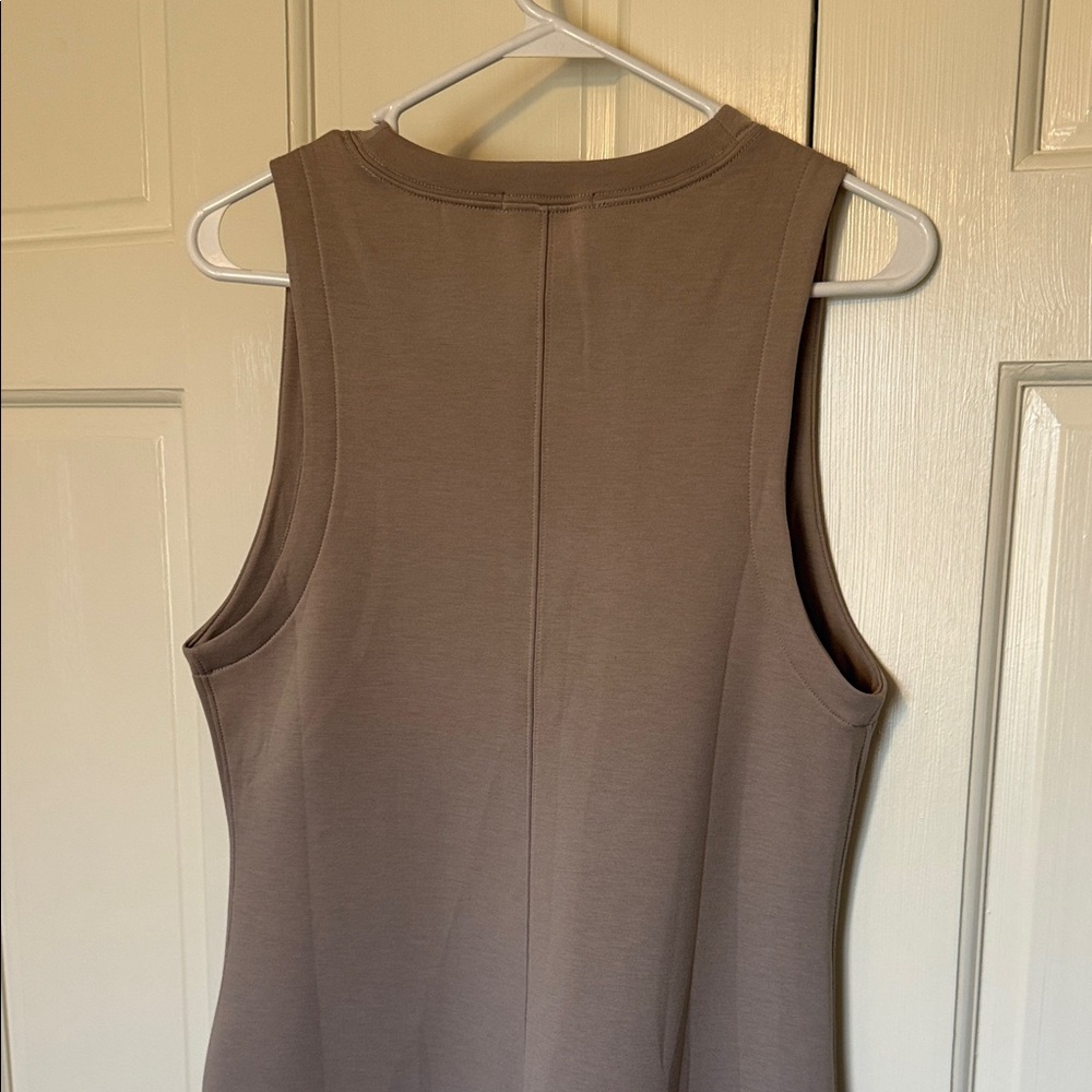 Abercrombie & Fitch Sleeveless Taupe Athletic YPB Midi Dress L - Picture 6 of 8